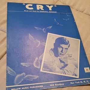 Cry Johnie Ray vintage Sheet Music